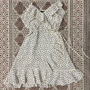 Wrap dress with ruffle detail